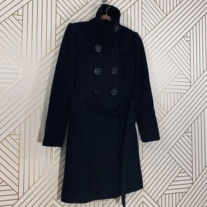 Guess Black Wool Military Coat
